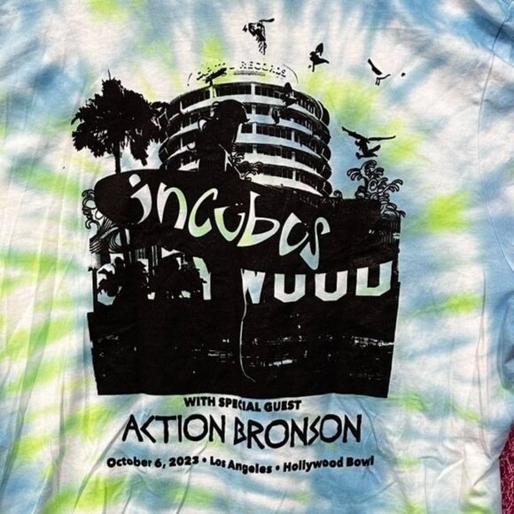 Incubus and Action Bronson at The Hollywood Bowl Tour Tee 2x - Picture 4 of 4